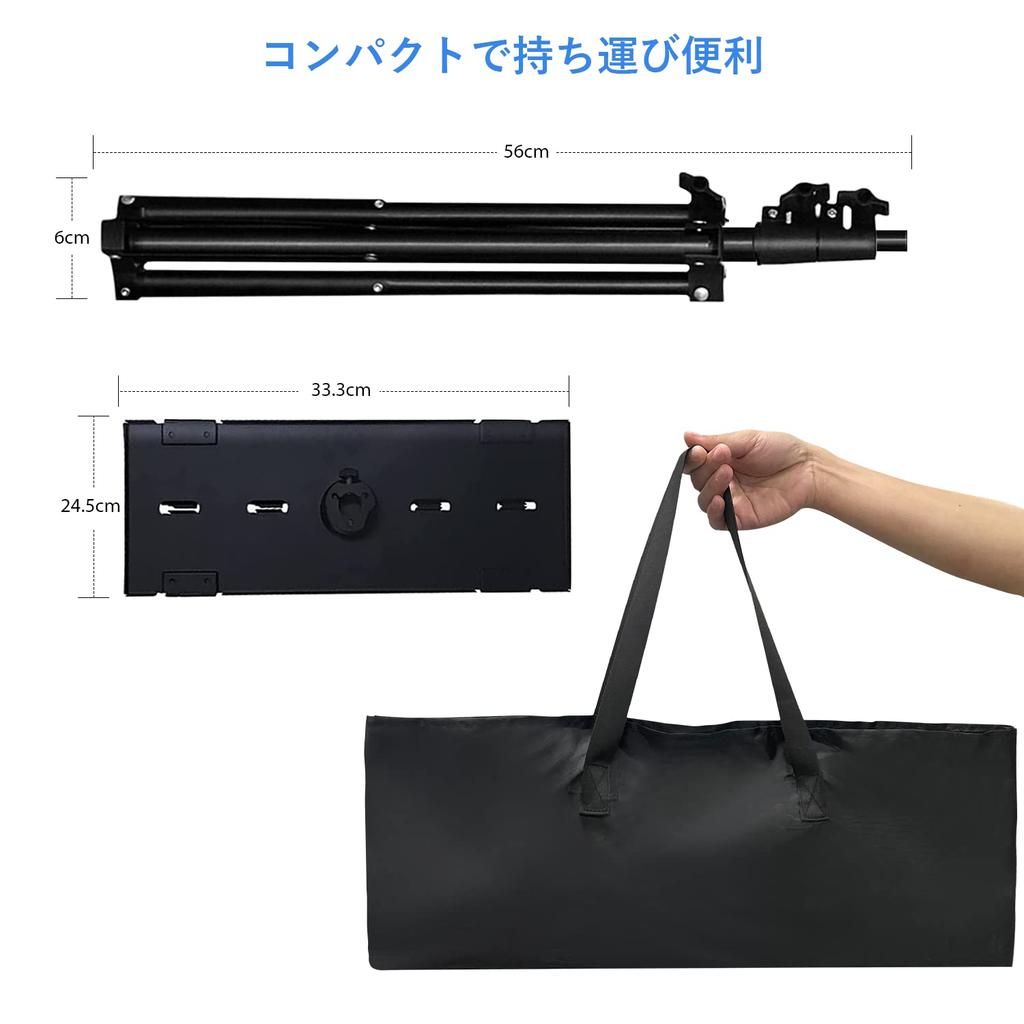 Storage Bag YOWHICK Projector Tripod Type Projector 3 Height Adjustable from 60cm To High Convenient Load Capacity Suitable for Made of Black