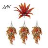 No Watering Faux Plants Fall Artificial for Hanging, UV-Resistant Flowers, Natural Style Fake Foliage Trailing Vines Autumn Porch Front Door