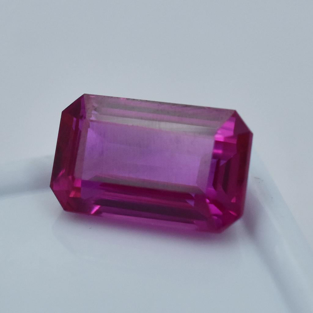 Natural Pink Ruby Loose Gemstone 9.95 ct Emerald Shape for Jewelry Making and Gem Collections