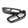 2Pcs Car Stainless Steel Black Exhaust Tailpipe Cover Trim for BMW 5 Series G30 2017 2018