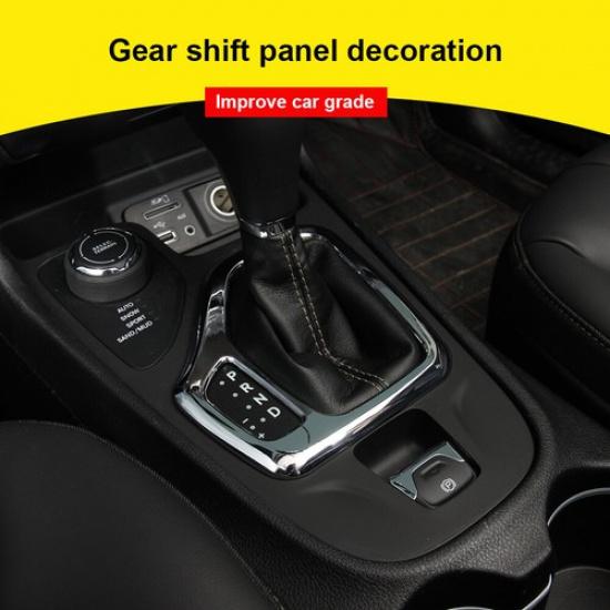 Gear Shift Panel Trim Decoration Cover Fits For Jeep Cherokee 2014-2018 Chrome