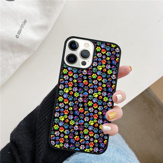 Лапы Рисунок Лап Милый Чехол для Телефона Собака Кошка Для iPhone 17 Air 15 16 Pro Max 14 13 12 11 Pro Max Plus Coque