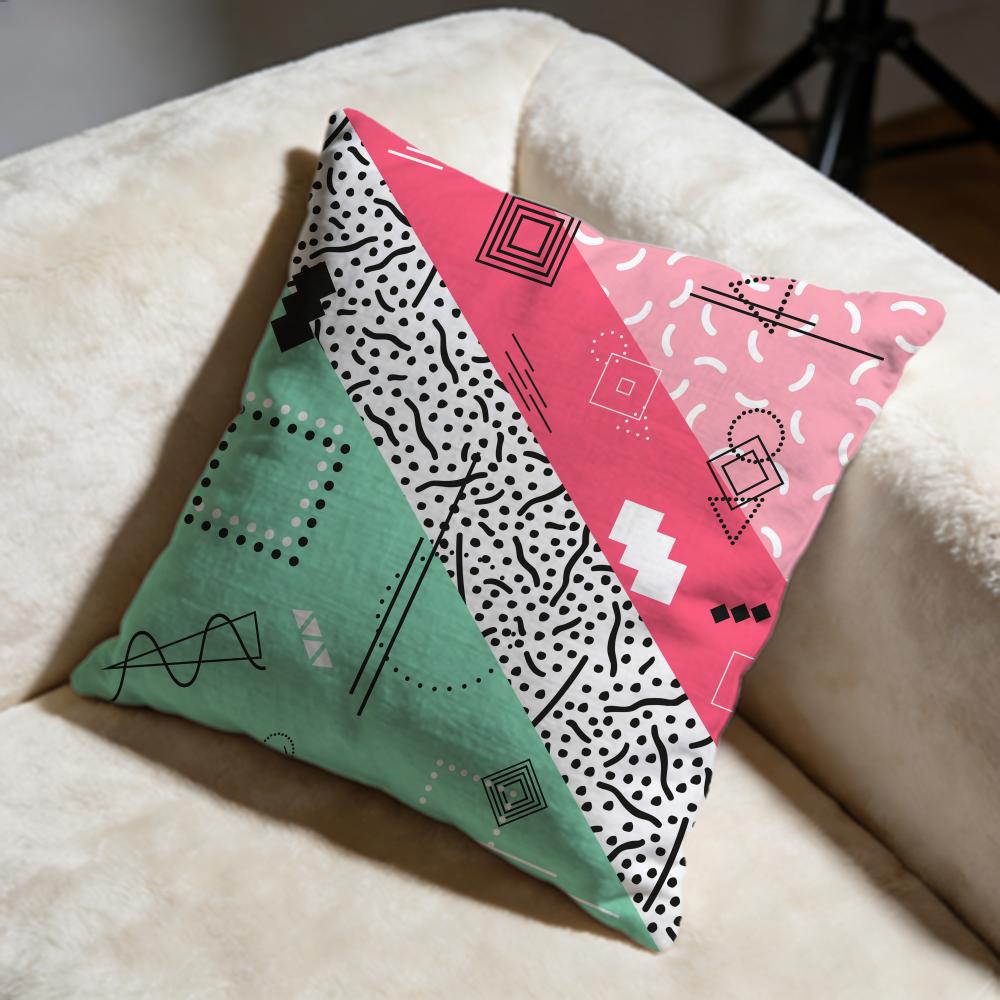 Memphis Patterns Cushion Cover Soft Decorative Pillow Case Suitable for Bedroom Sofa Car Travel Use