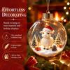 LED Lighted Christmas Bauble Ornament Acrylic Hanging Christmas Decoration  For Christmas Tree