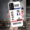 Travel Ticket Label Soft Phone Case For Samsung Galaxy S22 S23 S24 S25 Edge S26 Ultra S20 FE S21 Plus + Fundas Coque Galaxy S20
