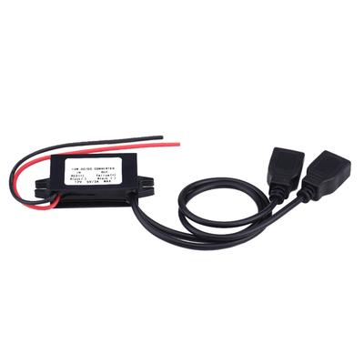 Модуль преобразователя адаптера двойного USB-зарядного устройства 3A DC 12V в DC 5V для зарядки телефона в автомобиле/мотоцикле