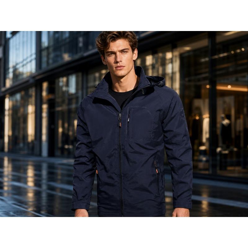 Men S Thin Waterproof Hooded Outdoor Hiking Casual Jacket