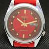 ВОССТАНОВЛЕННЫЕ ВИНТАЖНЫЕ МУЖСКИЕ ЧАСЫ SEIKO 5 AUTOMATIC JAPAN D/D RED 593a-a311236-9