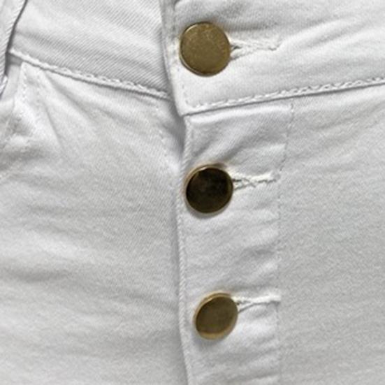 Женская джинсовая юбка с высокой талией, пуговицами и карманами, дизайн на бедрах