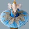 Children's Dance Performance Costumes Gauze Skirts Performance Ballet Dance Blue Pink White Dress