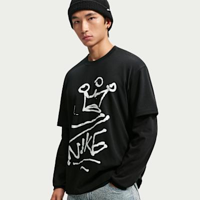 Men's Nike Sportswear T-Shirts Men's Black Crew Neck