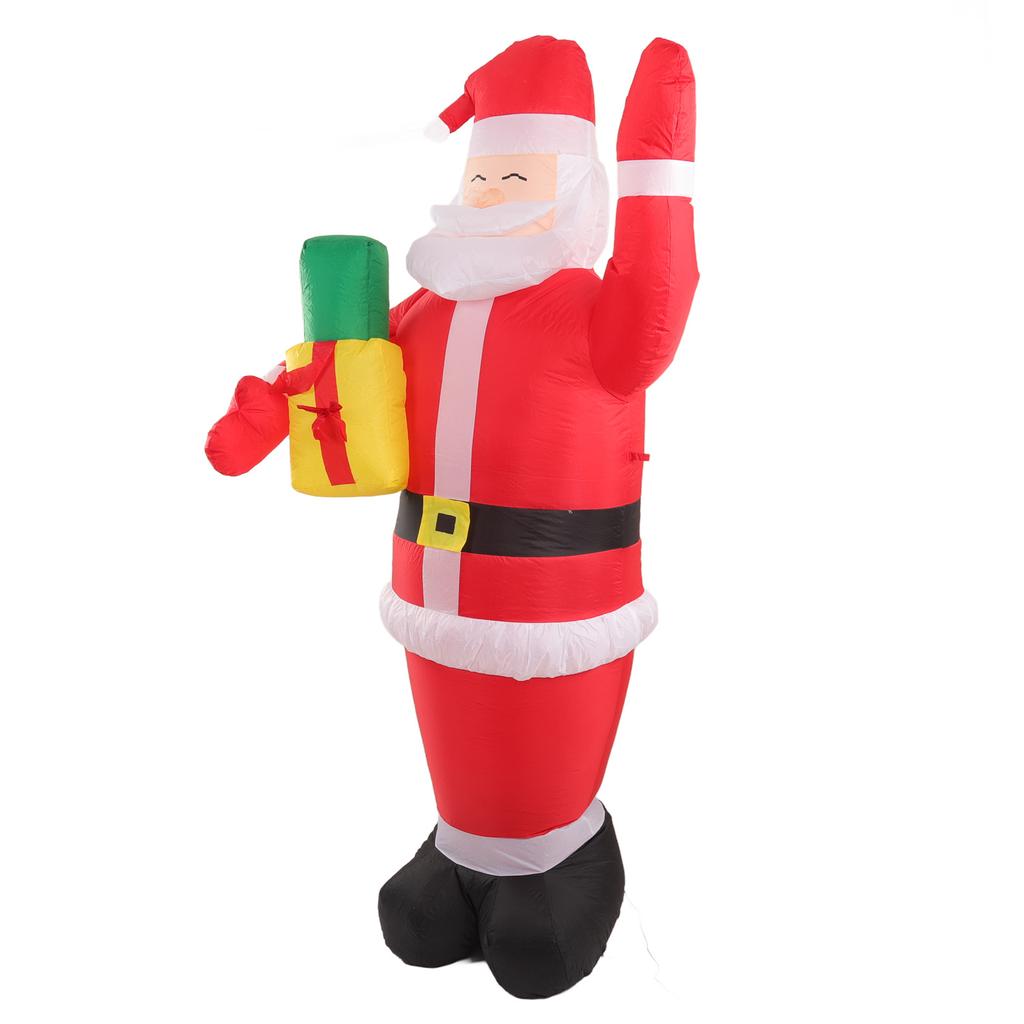 Надувная рождественская модель старика с подарочным пакетом в руке, светодиодный растущий надувной рождественский человечек для