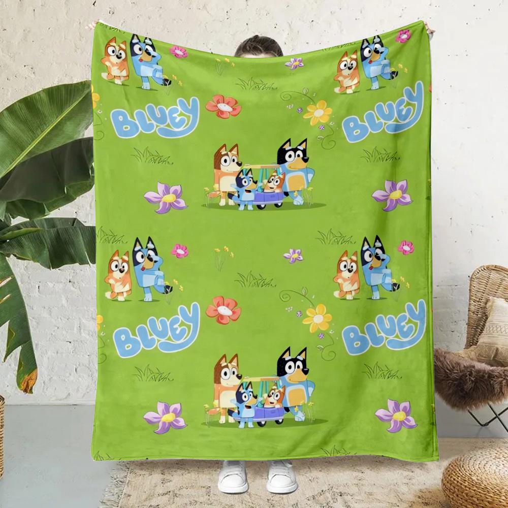Одеяло с принтом Cartoon B-Blueys Bandit-Chillis, одеяла для пикника, теплое одеяло, мягкое и удобное одеяло для дома, путешествий, дня рождения