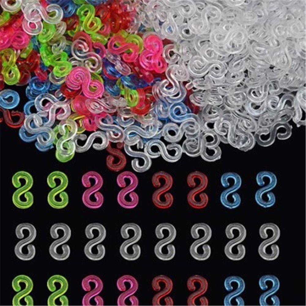 Bracelet Charms Necklace Clasp S Clips DIY Loom Bands Kit Jewelry Connectors Rubber Band Clips