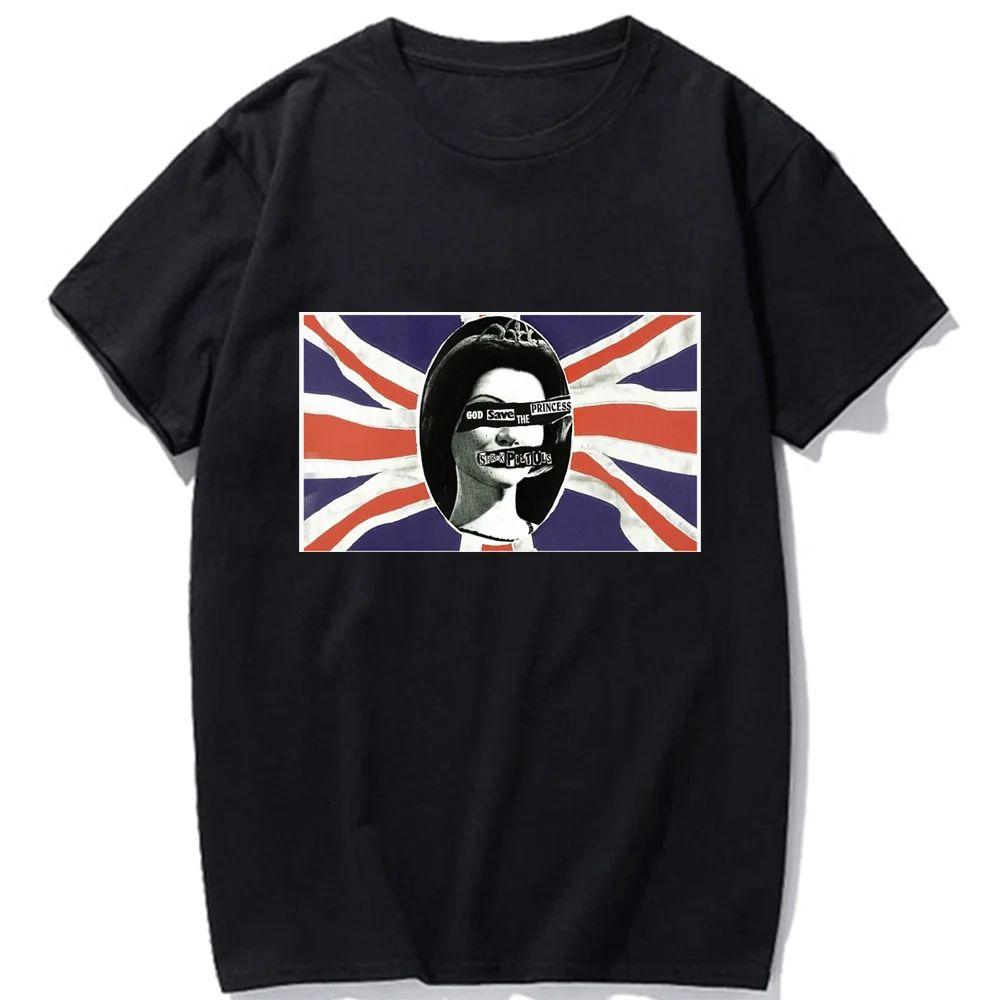 God Save The Queen Tshirt Male Shortsleev Oneck Retro Print Tee Unisex Classic Nostalgia Style Camisetas Casual Street Shirt