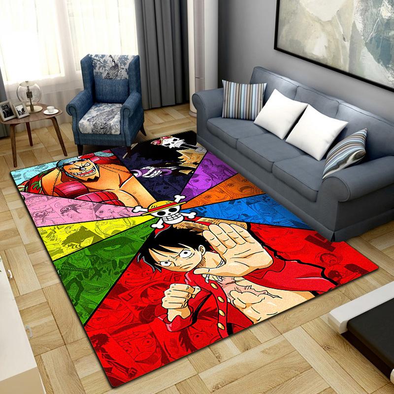 One Piece Anime Washable Non-Slip Rug Carpet Larget Floor Mat Bedroom Home Decor LXR153