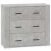 816580 vidaXL Buffet Gris béton 80x33x70 cm Bois d'ingénierie