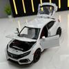 1/32 Honda CIVIC TYPE R Модель автомобиля Сплав Литье под давлением Детская игрушечная машинка с подставкой Коллекция Подарок мальчику на день рождения