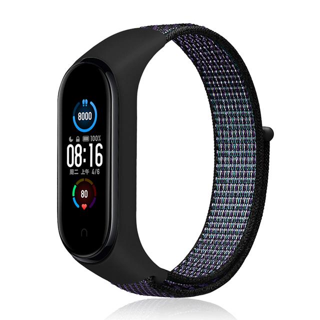 Для Mi Band 10 9 8 7 Ремешок Нейлоновый Спортивная петля часы Аксессуары pulsera correa Mi Band 4 Браслет xiaomi Mi Band 5 6 3 Браслет
