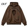 Hoodie with Pet Head Hole Women Pouch Hole, Oversized Hooded Sweatshirt Zipper Pockets, Dog Cat Carrying Pullover Top for Fall Winter Lady
