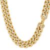 Kihei Chain Necklace Stainless Steel Necklace Zirconia 18mm Miami Cuban Chain CZ Diamond K18 Gold Plated Extra Thick Kihei Hip Hop Street Rapper
