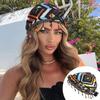 Красочная шапочка-платок с бусинами и наклейкой с колючими волосами, регулируемая шапочка-пуловер, шапочка с принтом, высокая эластичность