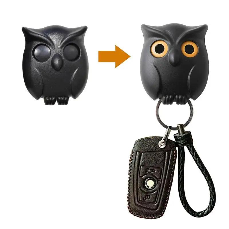 Крючок для ключей в виде совы, держатель для ключей, настенный крючок, домашний декор, магнитный органайзер, держатели для ключей, крючки для вешалок для дверного проема комнаты, подарок без перфорации