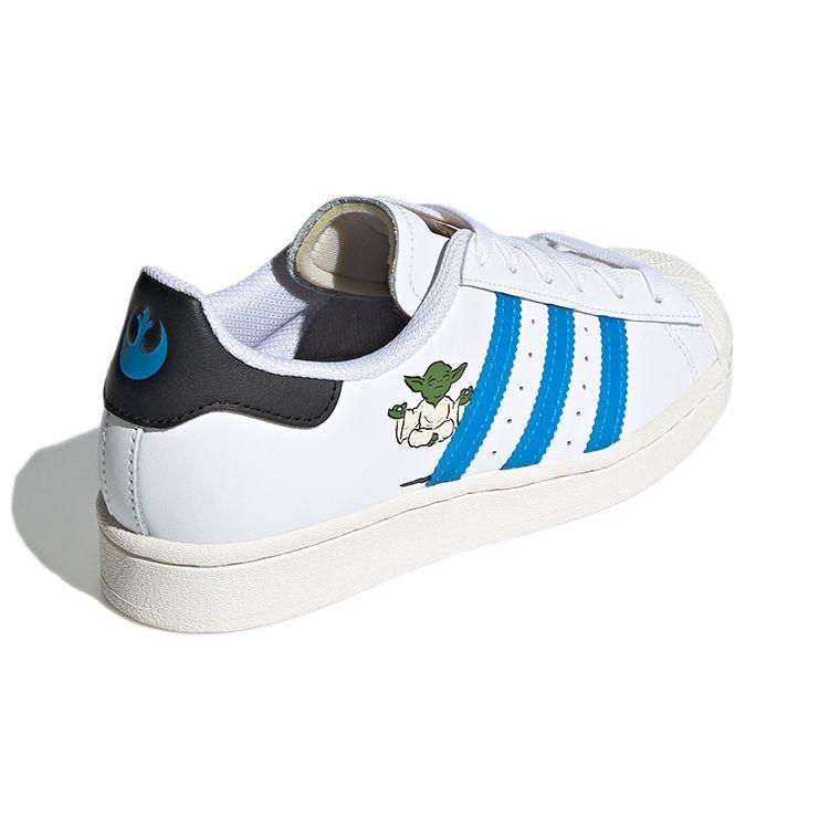 Звездные войны x adidas Superstar Подростковые Новые Хобби Детские Кроссовки Белый Облачно-белый Алый FX5938