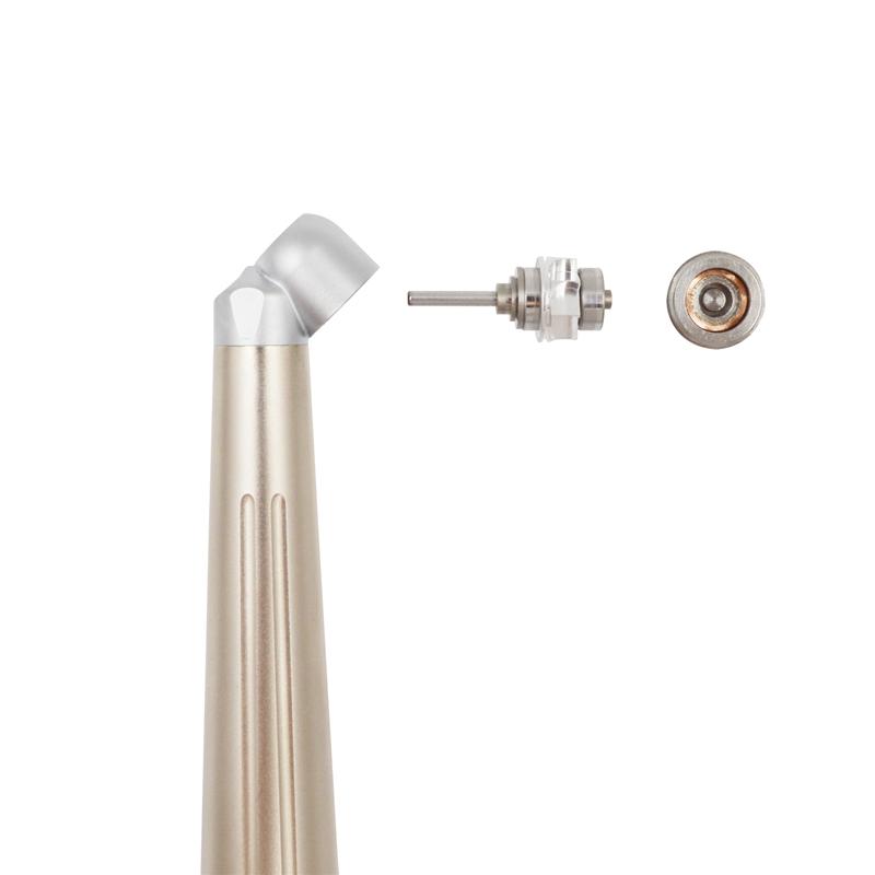 Стоматологический светодиодный высокоскоростной наконечник, турбинный наконечник с углом наклона 45 градусов, антиретракция, односторонняя струя воды