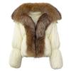 OFTBUY Зимняя куртка женская большая настоящая лисья меховая енотовая воротник натуральный теплый утиный пух пальто короткая верхняя одежда уличная свободная повседневная одежда