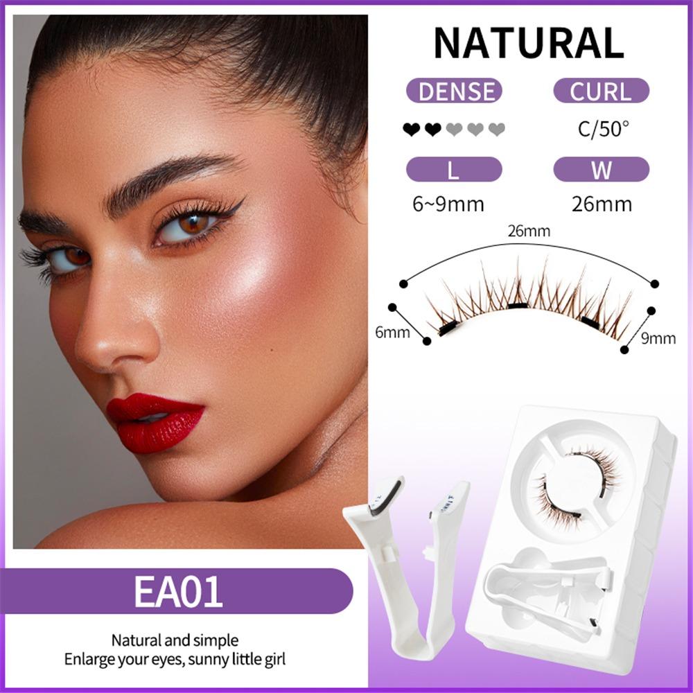 Reusable Magnetic Eyelashes with Applicator No Glue Needed DIY Lash Extensions