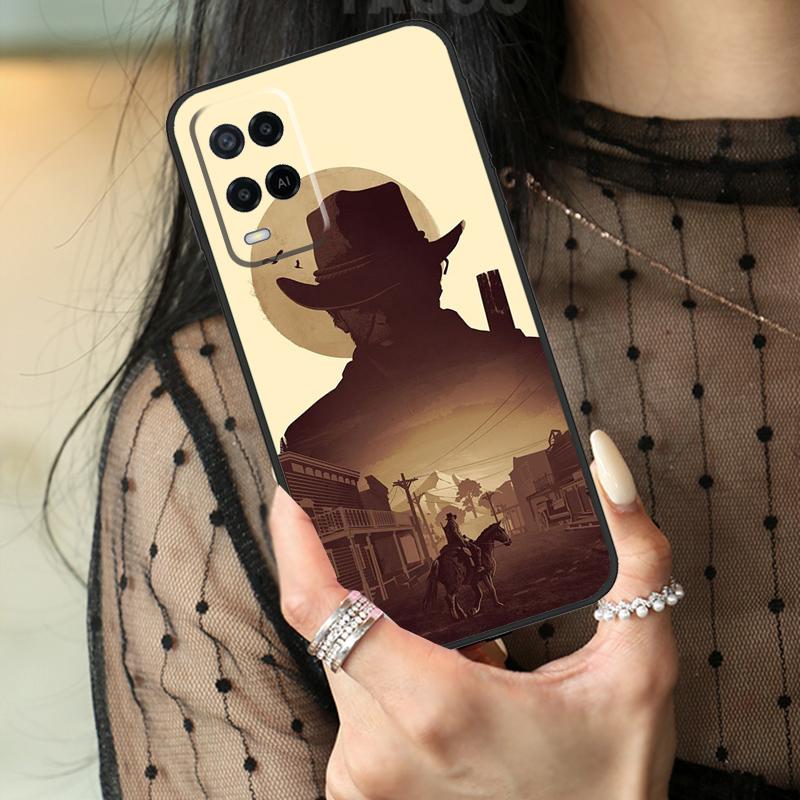 Ковбойский чехол для Oppo A16 A76 A96 A17 A18 A60 A80 A40 A38 A58 A78 A98 A94 A74 A54 A15 A57 A77 A5 Pro