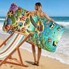 Sea Turtle and Colorful Coral Reef Scene Beach towel quick-drying for travel outdoor sports jogging beach and swimming
