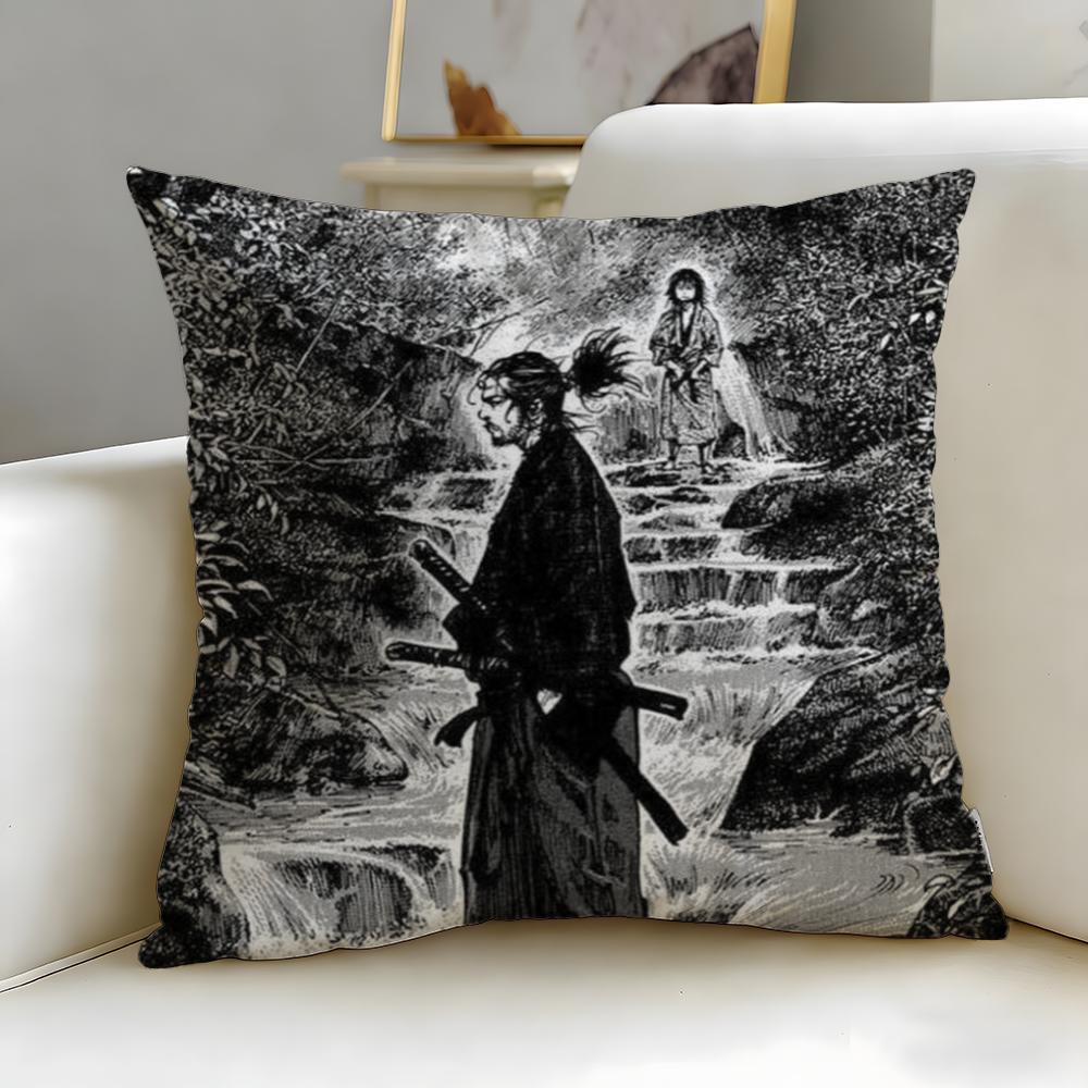 Fashion Vvagabonded Cushion Cover Soft EasyWash Pillow Case Versatile for Couch Bed Travel and Office