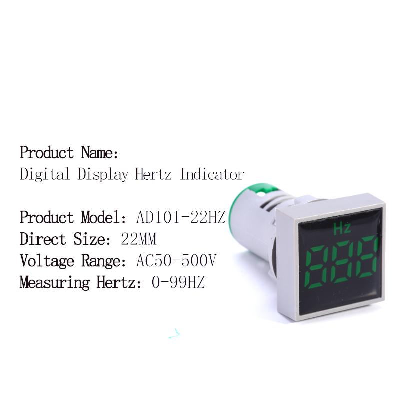 22 мм Квадратный Круглый Защитная Пленка Диапазон Измерения Цифровой Дисплей Электричество Герц Частотомер Индикатор Сигнала 0-99 Гц