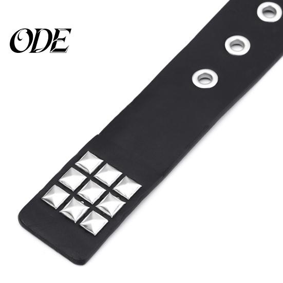 Rock Punk Design Belt Style Studded Square Rivets Adjustable Straps Rivet Accessory Waistband Women Girls Gothic Scene Accessories Retro
