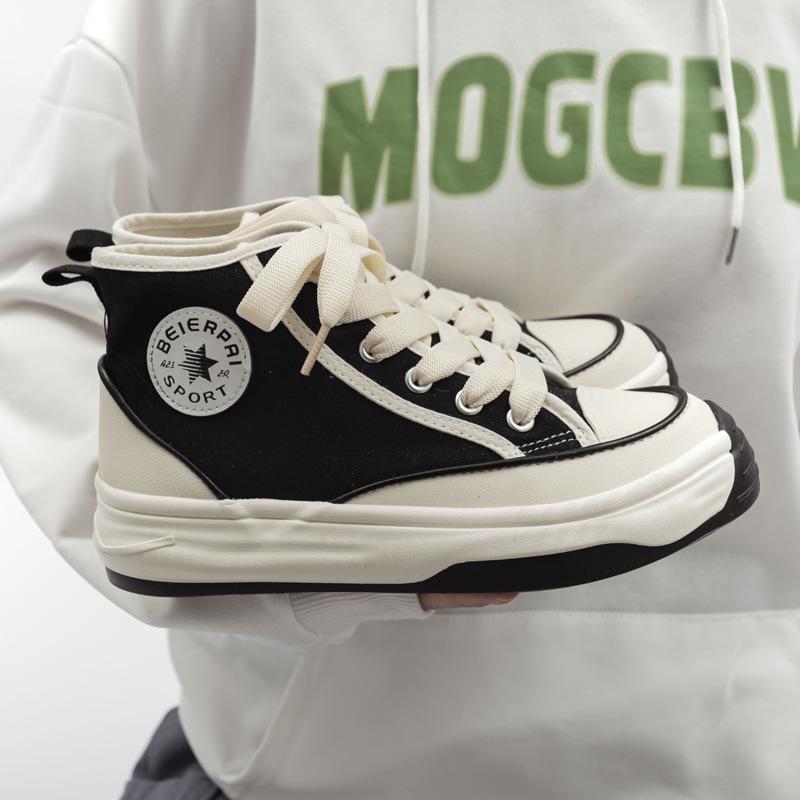 Высокие парусиновые туфли студенческая спортивная обувь студенческая универсальная обувь Tide Ins Design Sense повседневная обувь для сноубординга