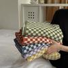 Ретро-полотенце для ванны из длинноволокнистого хлопка в клетку - Впитывающее подарочное полотенце для дома