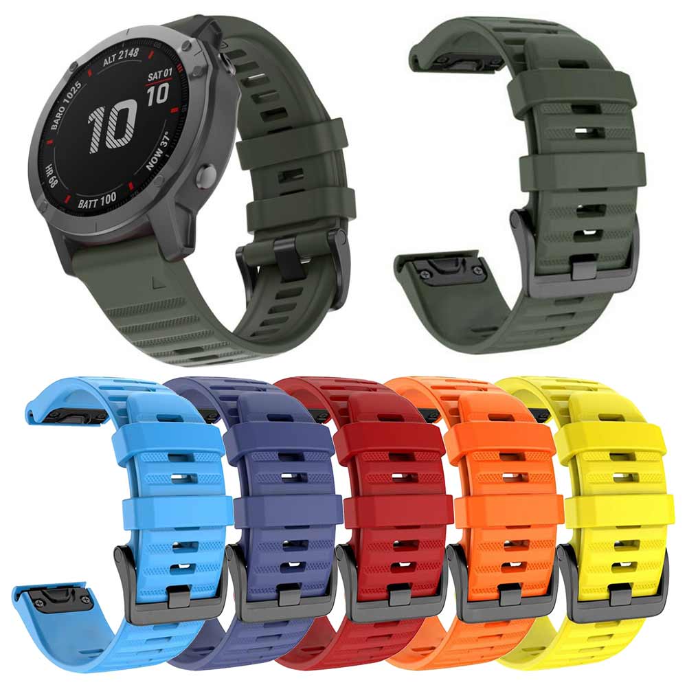 Ремешок для часов 26/22 мм для Garmin Fenix ​​7 7s 7x 6 6S 6X Pro 5 5X 5S 5S Plus 3HR 935, силиконовый ремешок Fenix6, ремешок для часов Easyfit