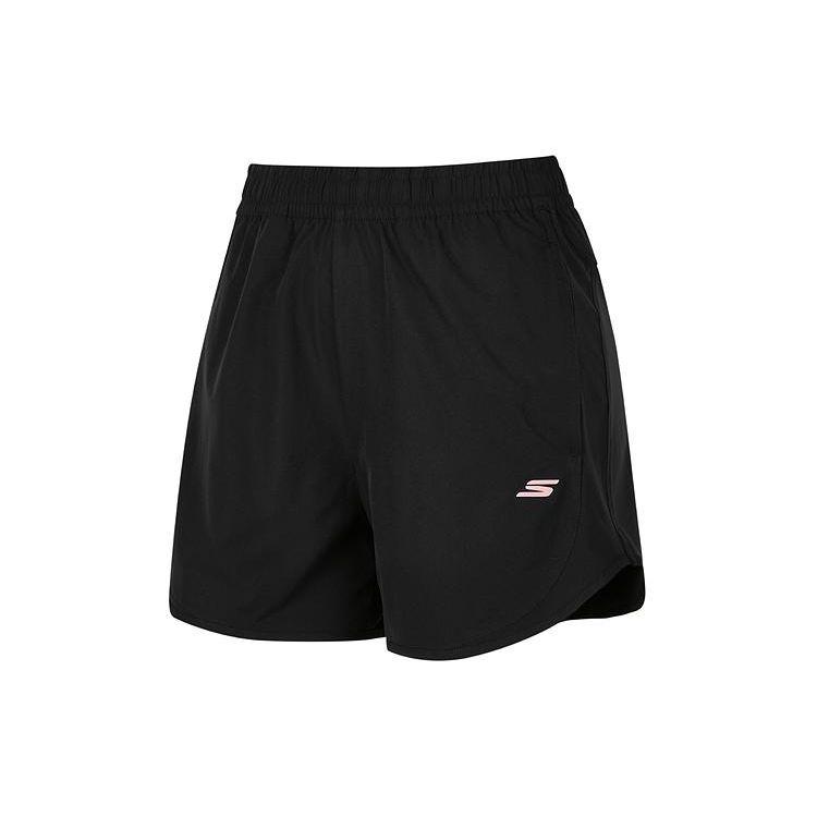 Skechers Влагоотводящие Быстросохнущие Удобные Дышащие Повседневные Шорты Женские шорты Угольно-Черные P224W023-0018