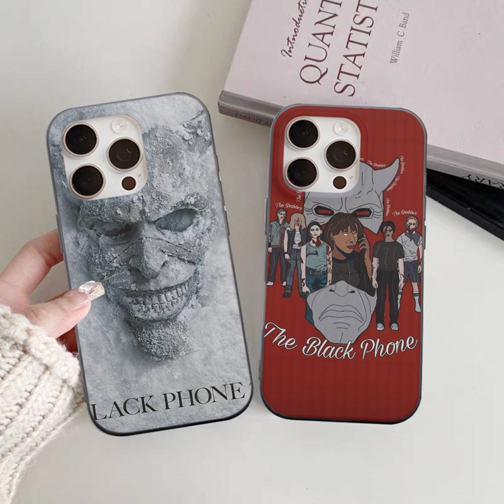 Фильм ужасов Черный P-Телефон Для IPhone 16 15 11 12 13 14 17 Pro Max PLUS Pro Мягкий Гофрированный Силиконовый Задний Чехол для Телефона