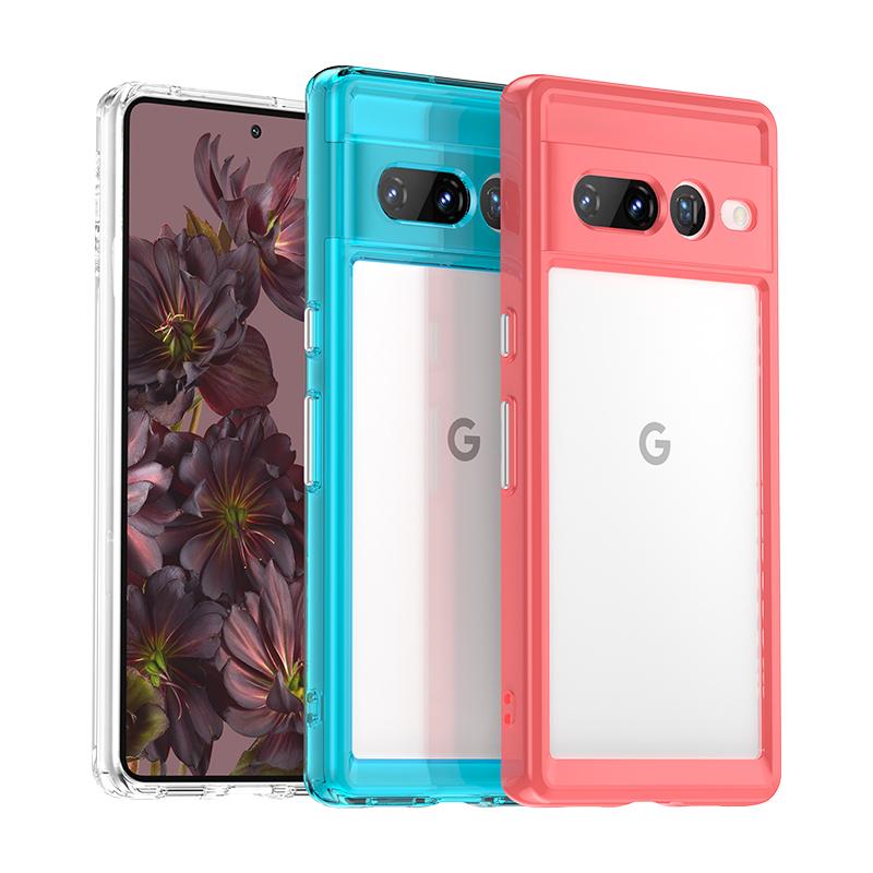 Для Google Pixel 7 Pro Чехол Силиконовый Прозрачный Рамка Противоударный ТПУ Capa Google Pixel 8 Pro 8A 7 Pro 7A 6A Чехол Защитный Телефон