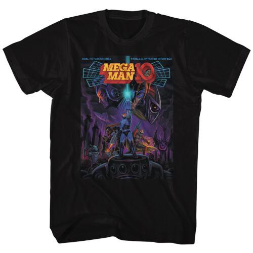 Mega Man Mega Man 10 Black Adult T-Shirt Unisex T-Shirt