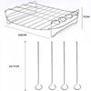 1 комплект принадлежностей для электрической фритюрницы 430 из нержавеющей стали, двухслойная решетка для гриля, паровая решетка, решетка для фритюрницы, кухонные принадлежности