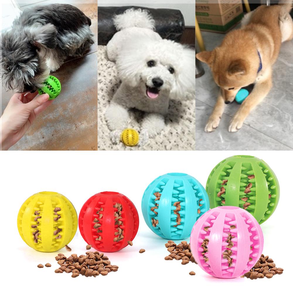Игрушки для собак из натурального каучука, жевательные игрушки для собак, мяч для чистки зубов, сверхпрочный интерактивный эластичный мяч 5 см для товаров для домашних животных