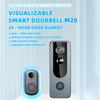 Водонепроницаемый беспроводной уличный дверной звонок IP65 с солнечным козырьком от дождя, камера, цифровой глазок для двери Tuya Eye, видеодомофон для умного дома