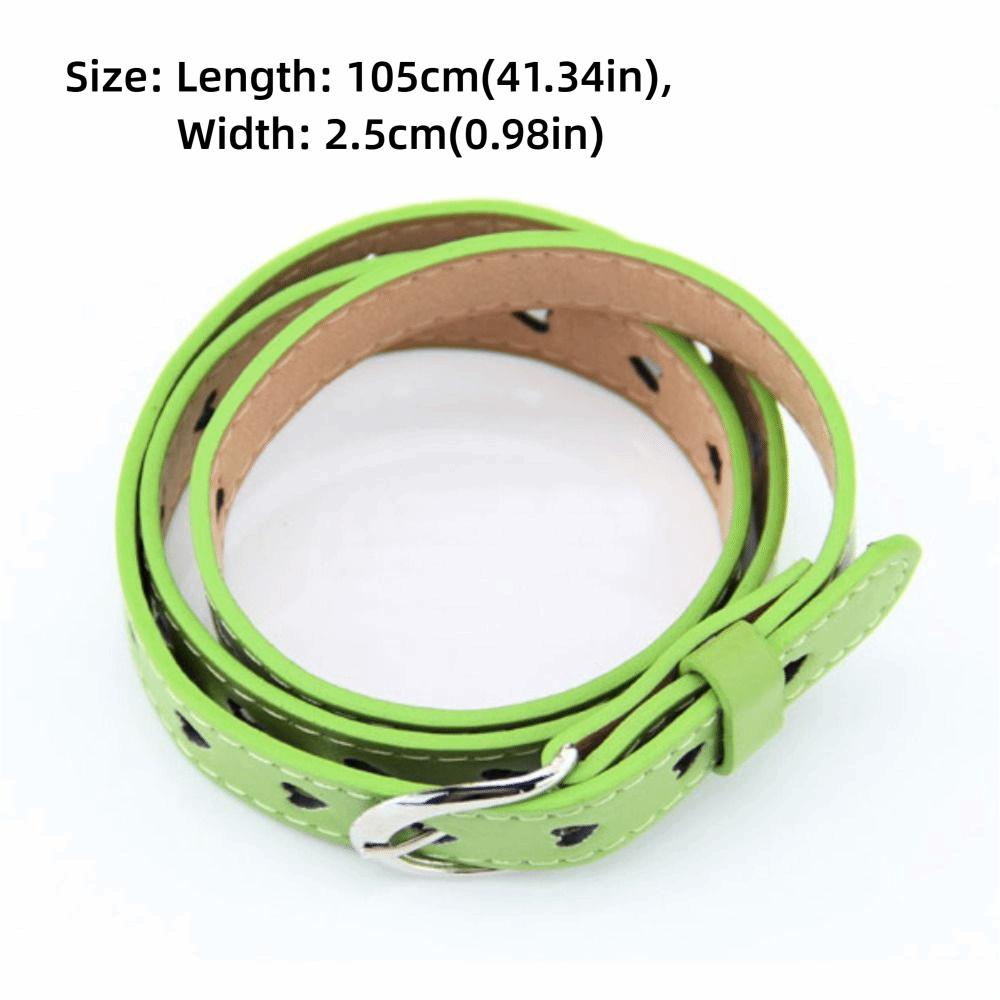 Hollow Heart Waist Belt Needle Buckle Pants Belt Stylish Leather Belt For Dresses