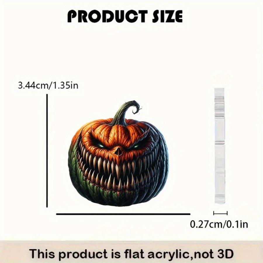 Cross-border new evil pumpkin earrings Halloween horror grimace flat acrylic creative skull earrings ornament