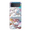 Чехол для телефона Samsung Galaxy Z Flip 6 5 4 Прозрачный для Samsung Z Flip 3 Жесткий ПК Складной корпус Милое Облако Чехлы Сумки