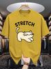 Unisexs Cute Stretch Lazy Cat Graphic Tshirt Lovely Pet Crew Neck Tees Casual Tops For Male Cat Admirers Cartoon Daily Gift